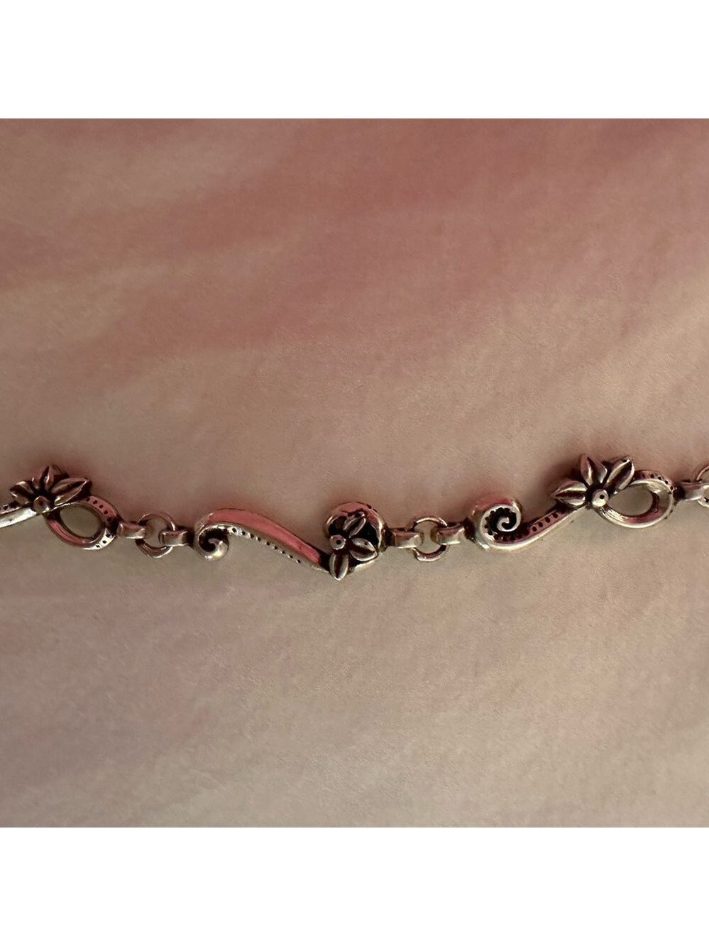 Silver chain belt adjustable - Picture 2 of 6